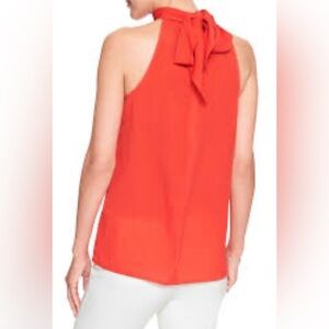 Banana Republic bow neck halter top coral